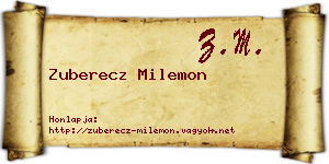 Zuberecz Milemon névjegykártya